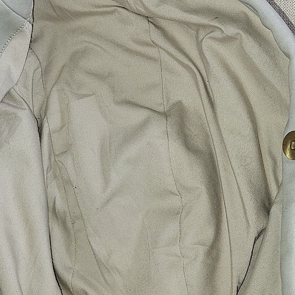 Claramonte Taupe Gray Canvas Leather Woven Slouch Shoulder Bag Hobo Handbag - Picture 10 of 13